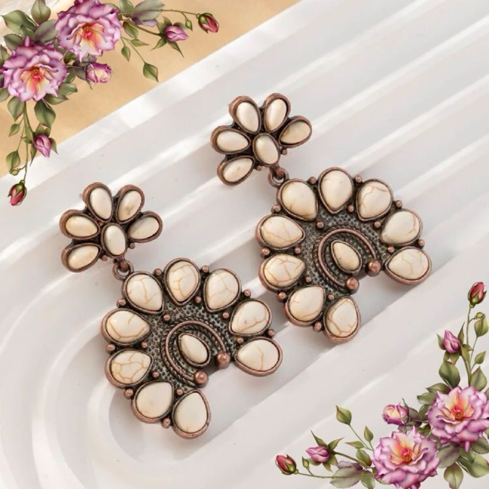Vintage Style Bohemian Turquoise Western Earrings